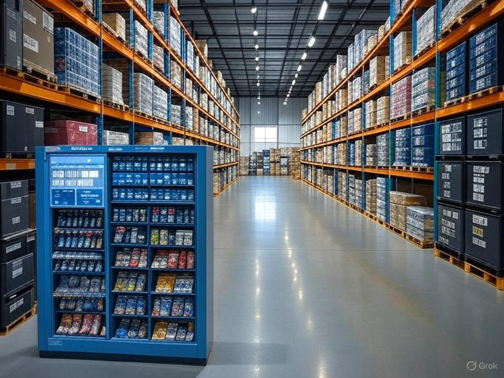 AMC Traders modern warehouse facility with organized inventory systems